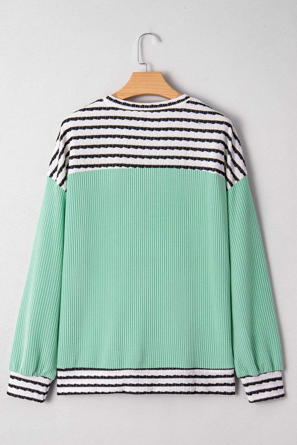 Claire Contrast Striped Patchwork Long Sleeve Top - Hello Beautiful BoutiqueLong Sleeve TopsThreaded Pear