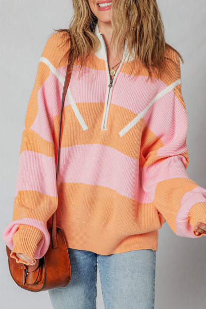 Claire Half Zip Oversize Sweater - Hello Beautiful Boutique15% OFFThreaded Pear