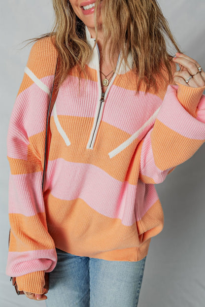Claire Half Zip Oversize Sweater - Hello Beautiful Boutique15% OFFThreaded Pear