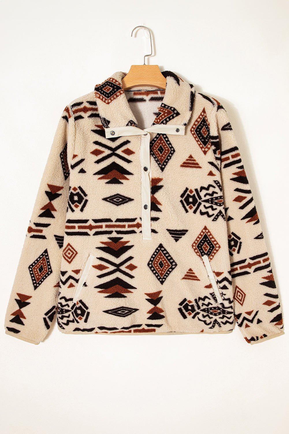 Clara Half Placket Plush Sweatshirt - Hello Beautiful BoutiqueSweatshirts & HoodiesThreaded Pear