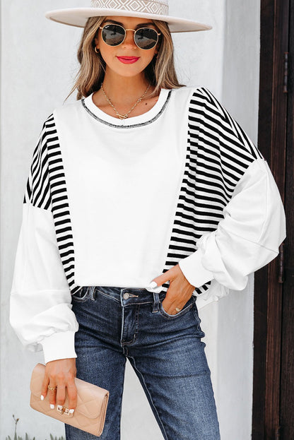 Clare Contrast Stitching Oversize Sweatshirt - Hello Beautiful Boutique15% OFFThreaded Pear