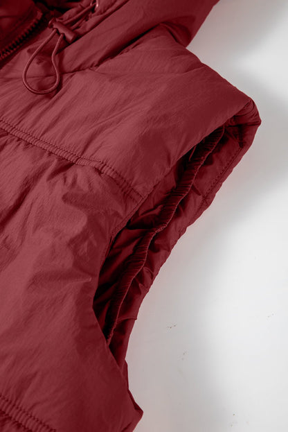 Clare Side Hooded Puffer Vest - Hello Beautiful BoutiqueVestsThreaded Pear