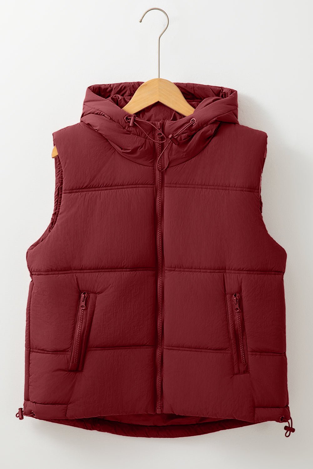 Clare Side Hooded Puffer Vest - Hello Beautiful BoutiqueVestsThreaded Pear