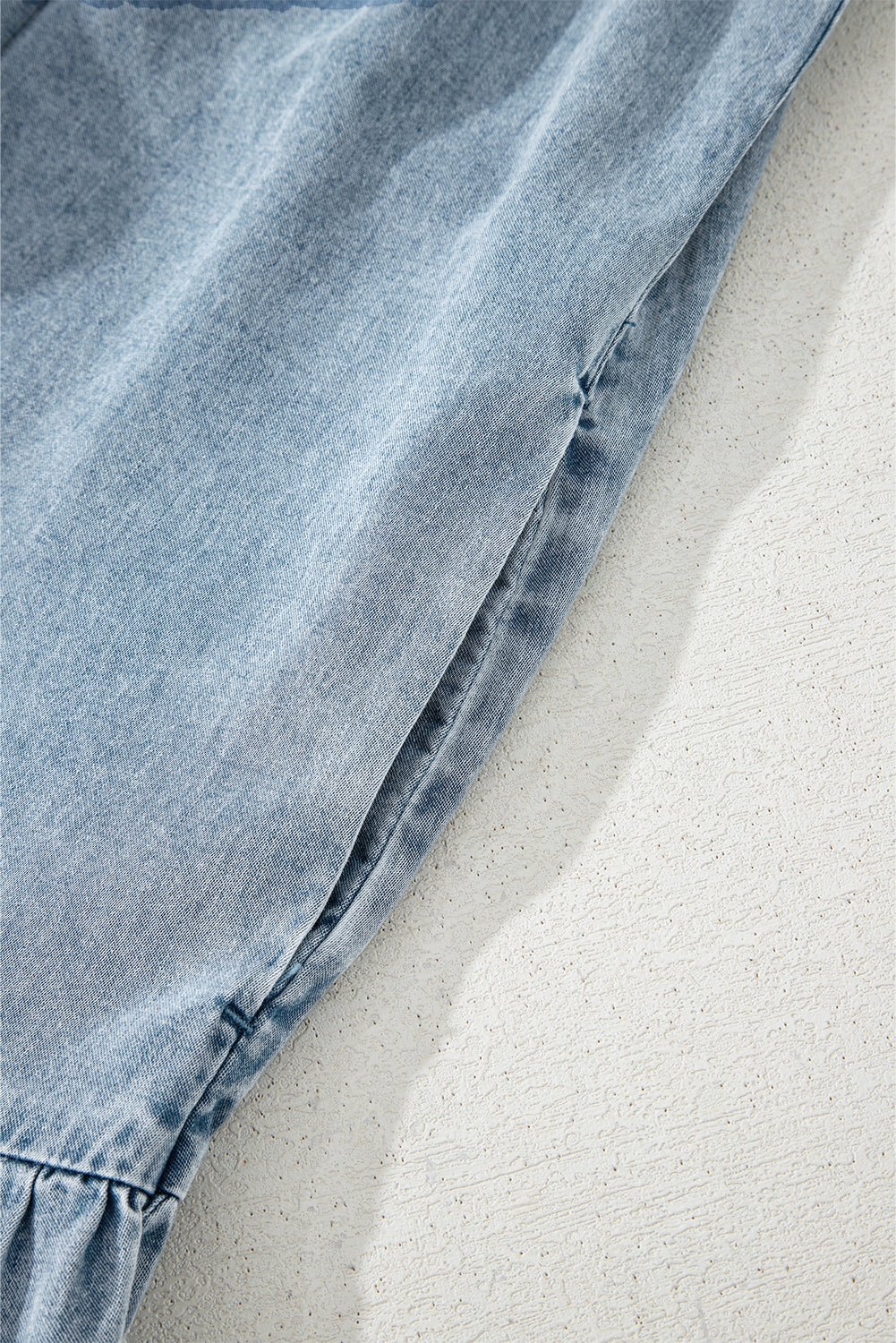 Clare Sleeveless Ruffled Chambray Dress - Hello Beautiful BoutiqueMini DressesThreaded Pear