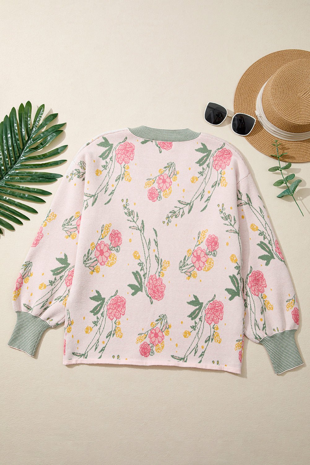 Clarimina Pattern Striped Loose Sweater - Hello Beautiful BoutiqueSweatersThreaded Pear