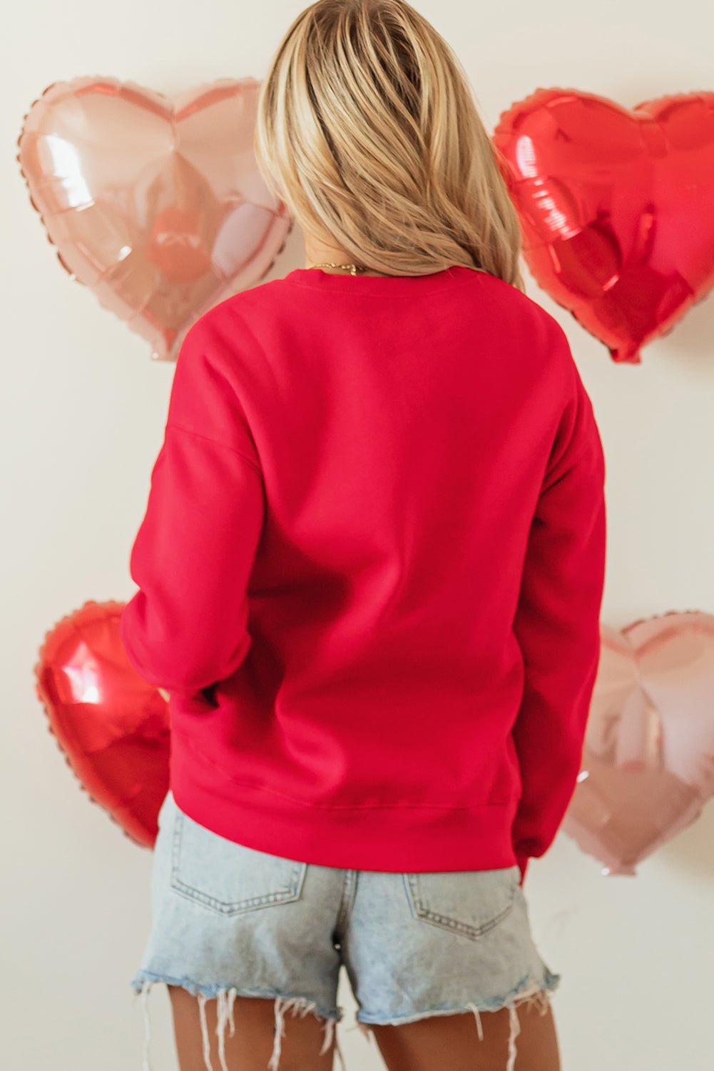 Clementine Print Valentines Heart Sweatshirt - Hello Beautiful BoutiqueGraphic SweatshirtsThreaded Pear