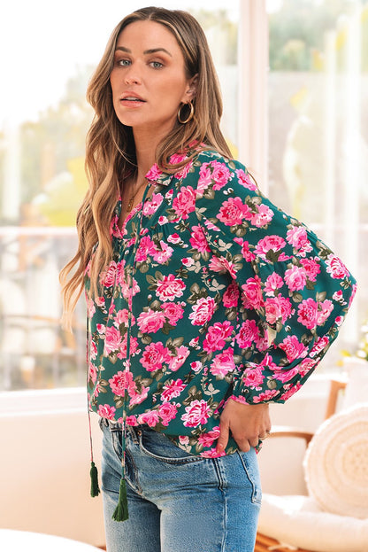 Cleo Collar Puff Sleeve Blouse - Hello Beautiful BoutiqueBlouses & ShirtsThreaded Pear