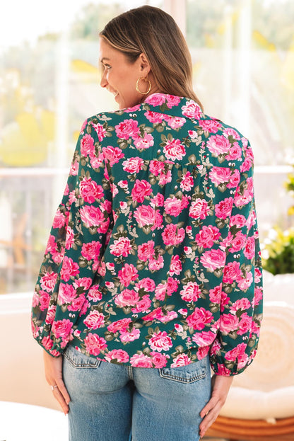 Cleo Collar Puff Sleeve Blouse - Hello Beautiful BoutiqueBlouses & ShirtsThreaded Pear
