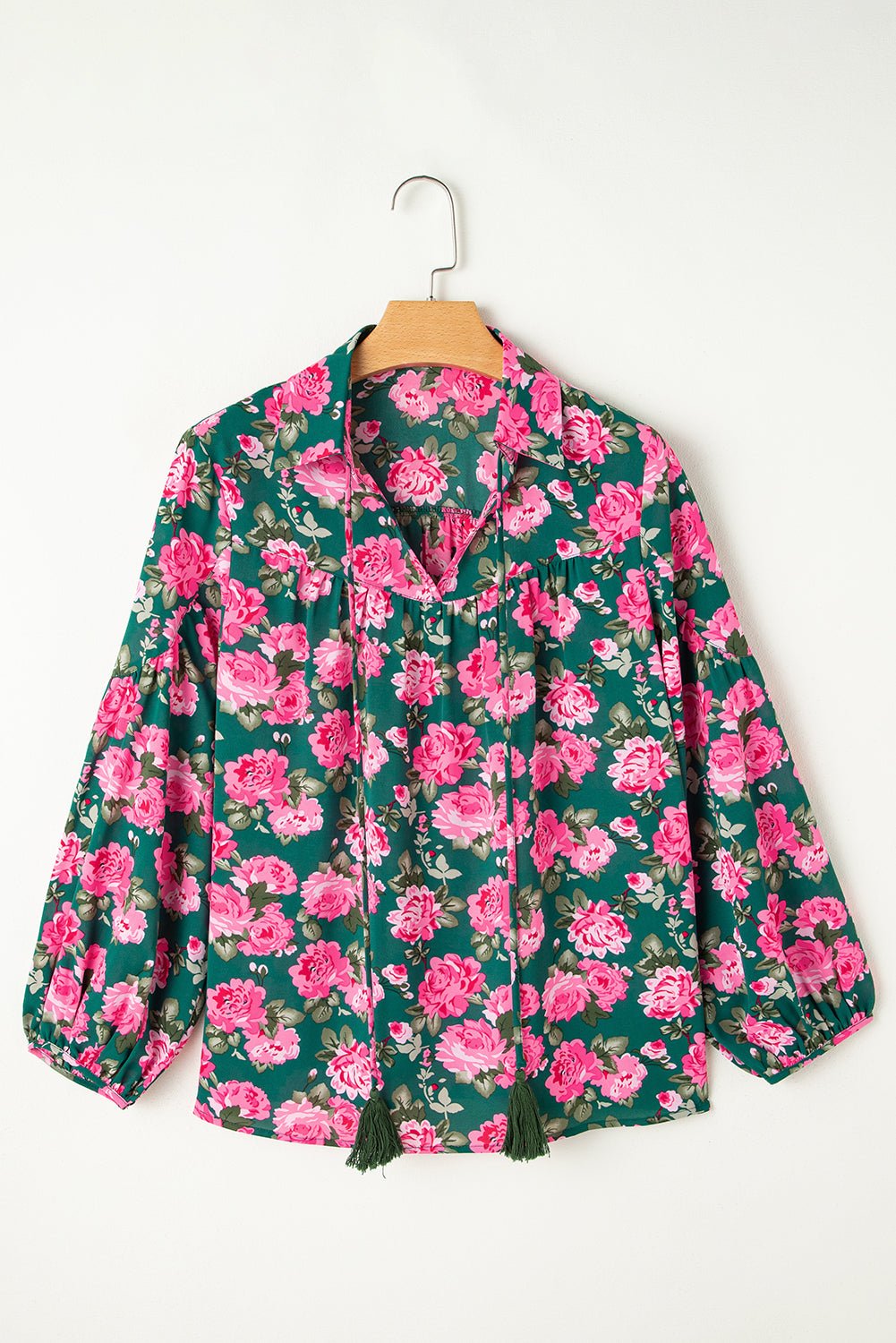 Cleo Collar Puff Sleeve Blouse - Hello Beautiful BoutiqueBlouses & ShirtsThreaded Pear
