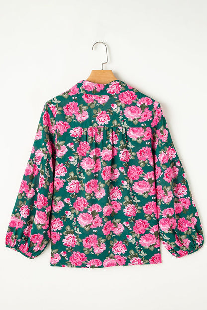 Cleo Collar Puff Sleeve Blouse - Hello Beautiful BoutiqueBlouses & ShirtsThreaded Pear