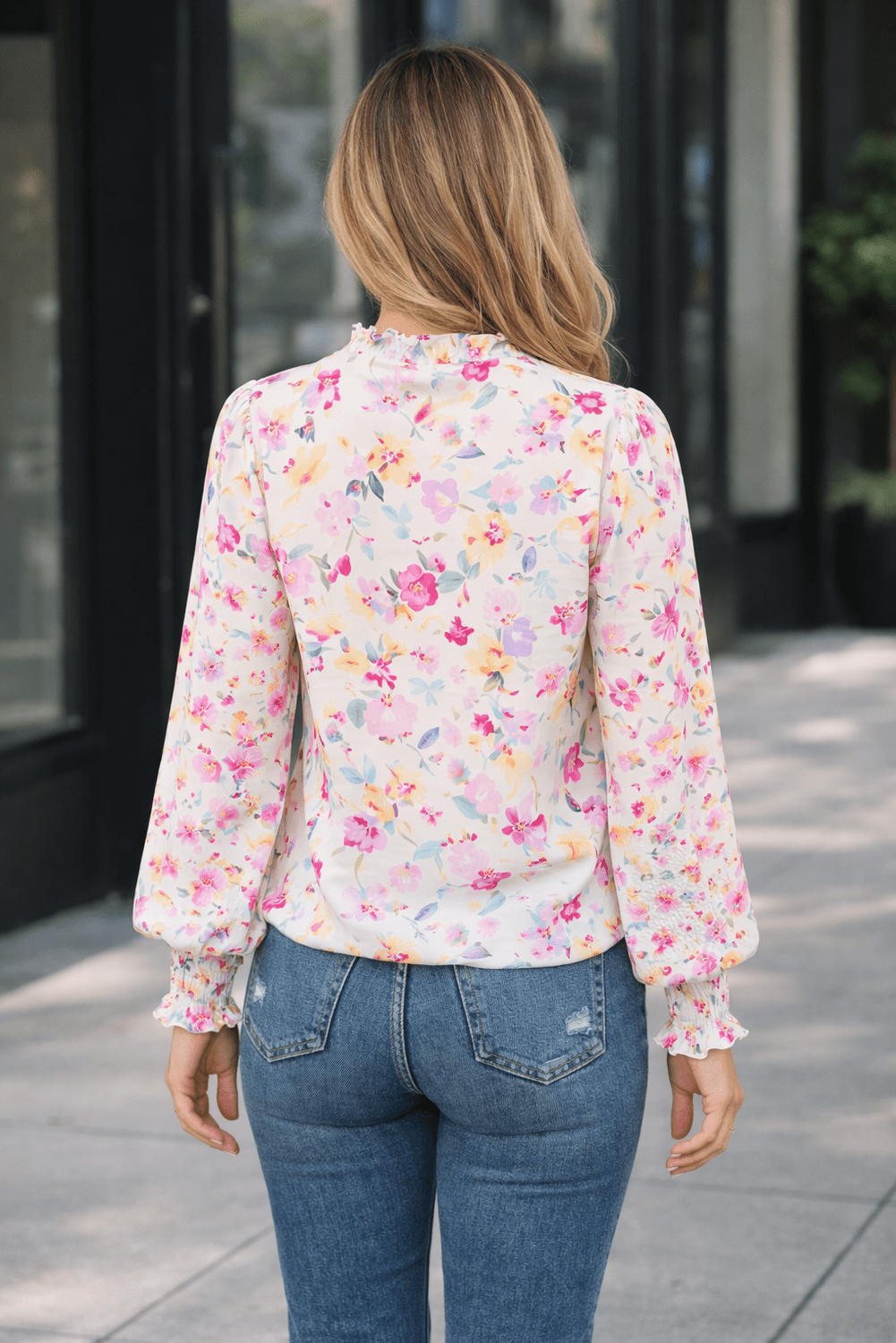 Clover Cakewalk Floral Smocked Blouse - Hello Beautiful BoutiqueBlouses & ShirtsThreaded Pear