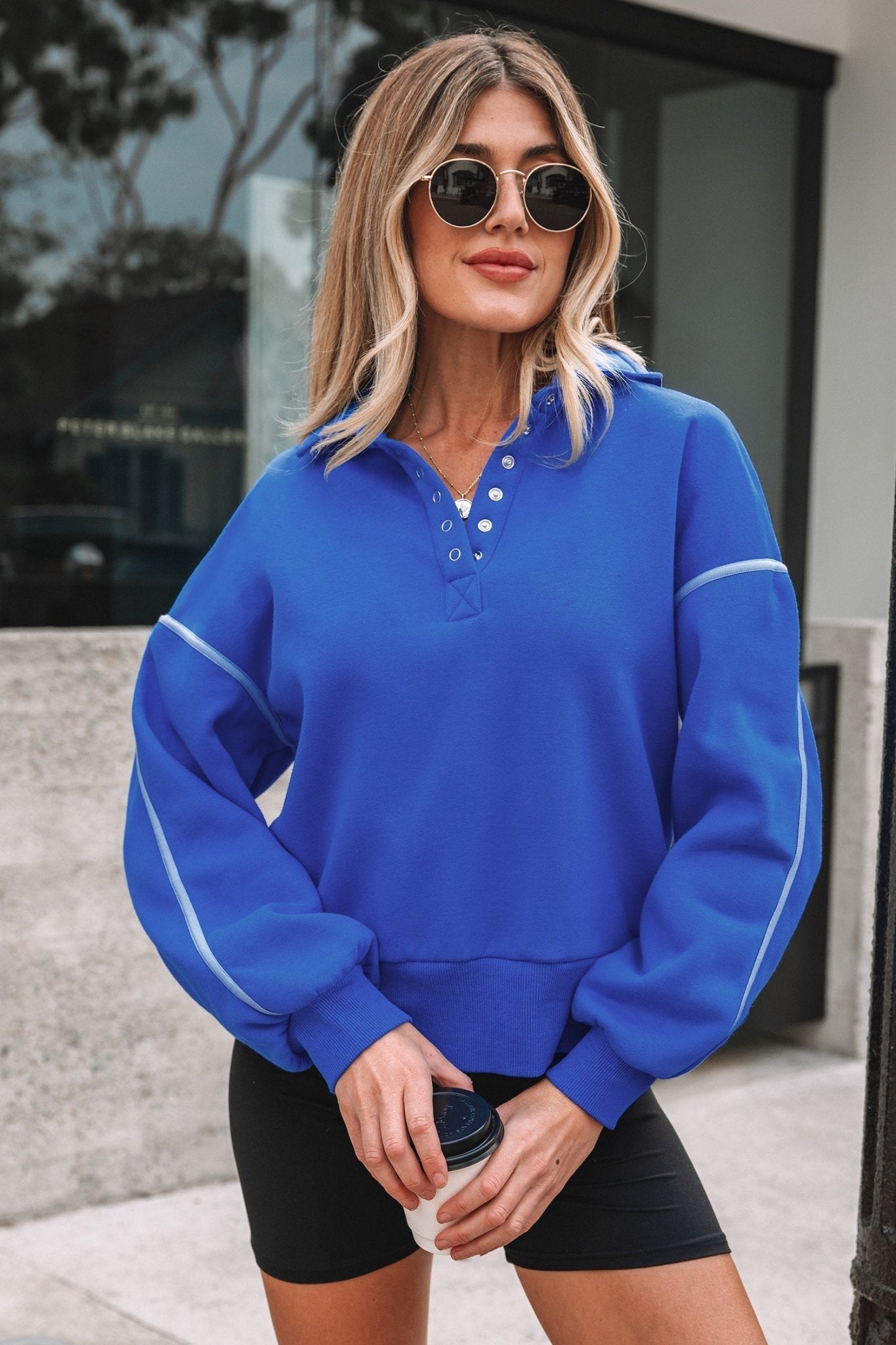 Clover Exposed Seam Chic Sweatshirt - Hello Beautiful BoutiqueSweatshirts & HoodiesThreaded Pear