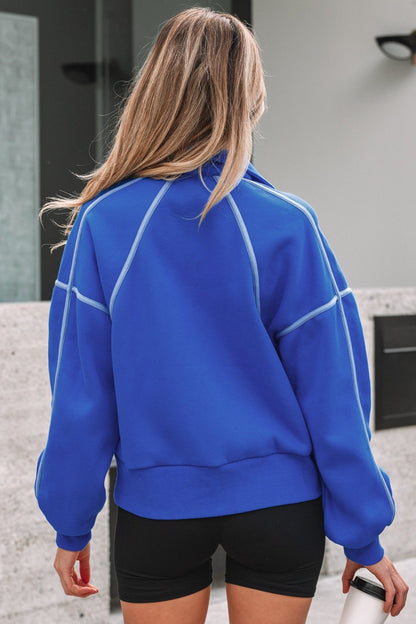 Clover Exposed Seam Chic Sweatshirt - Hello Beautiful BoutiqueSweatshirts & HoodiesThreaded Pear