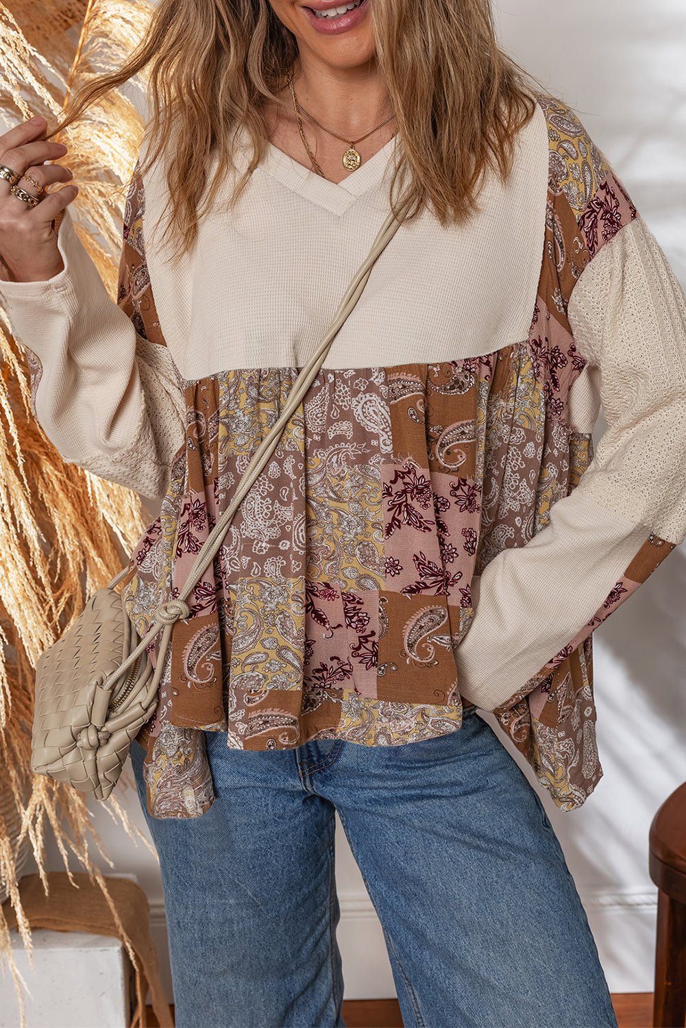 Colette Sleeve Loose top Long Sleeve Top - Hello Beautiful BoutiqueBlouses & ShirtsThreaded Pear