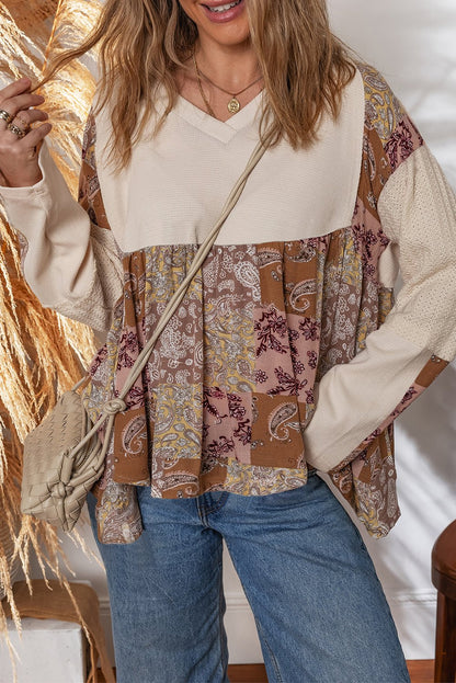 Colette Sleeve Loose top Long Sleeve Top - Hello Beautiful BoutiqueBlouses & ShirtsThreaded Pear