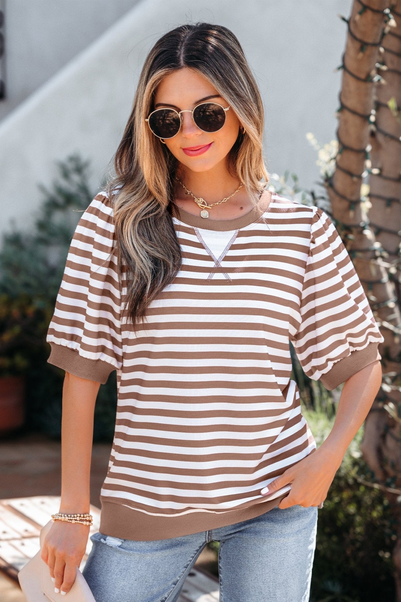 Collins Bubble Sleeve T Shirt - Hello Beautiful BoutiqueTops & TeesThreaded Pear