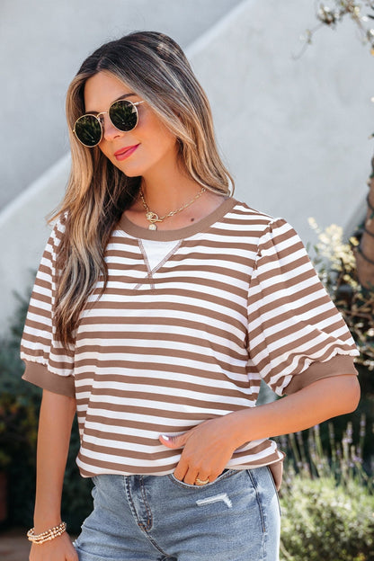 Collins Bubble Sleeve T Shirt - Hello Beautiful BoutiqueTops & TeesThreaded Pear