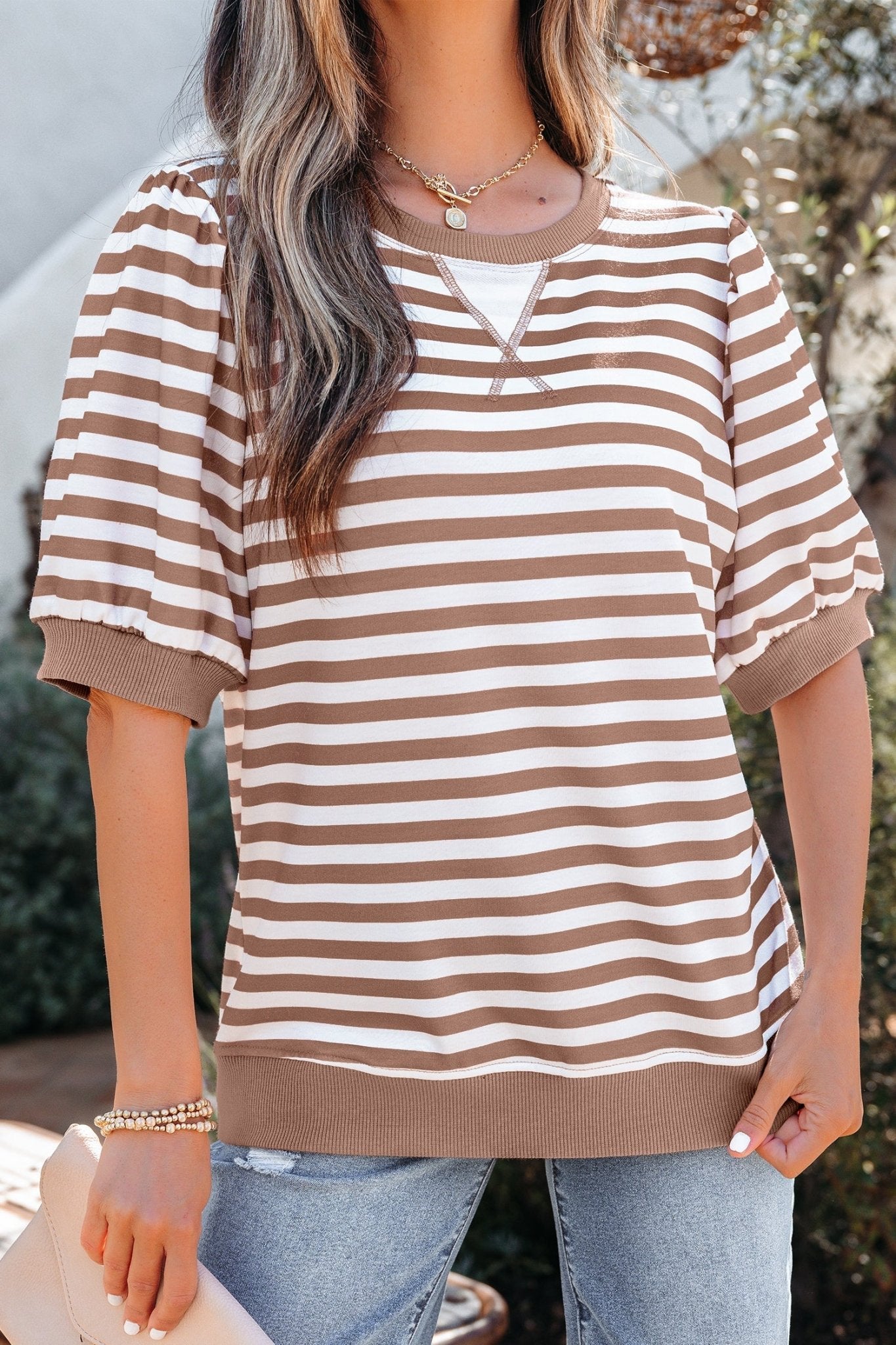 Collins Bubble Sleeve T Shirt - Hello Beautiful BoutiqueTops & TeesThreaded Pear