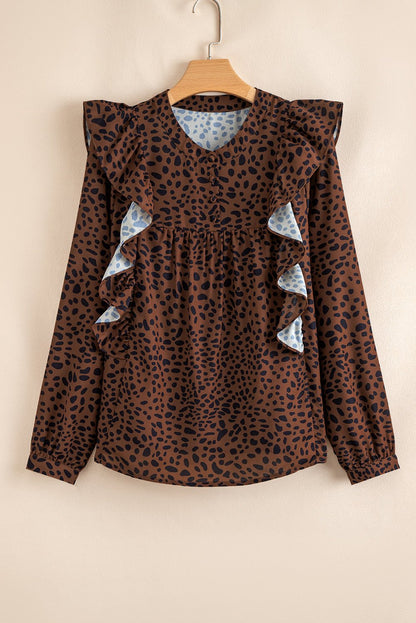 Collins Ruffled Puff Sleeve Blouse - Hello Beautiful BoutiqueBlouses & ShirtsThreaded Pear