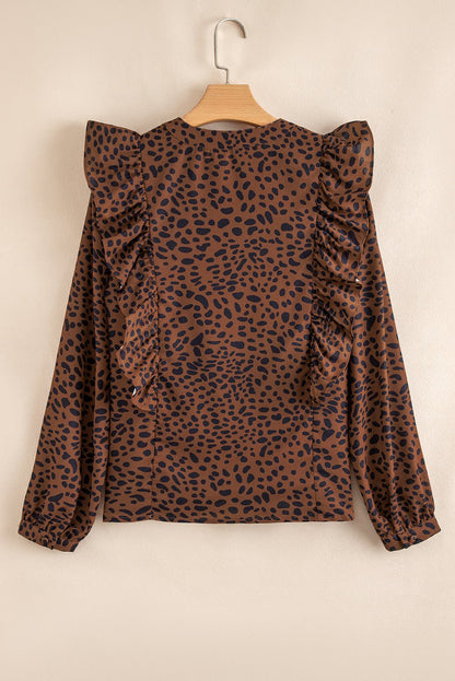 Collins Ruffled Puff Sleeve Blouse - Hello Beautiful BoutiqueBlouses & ShirtsThreaded Pear