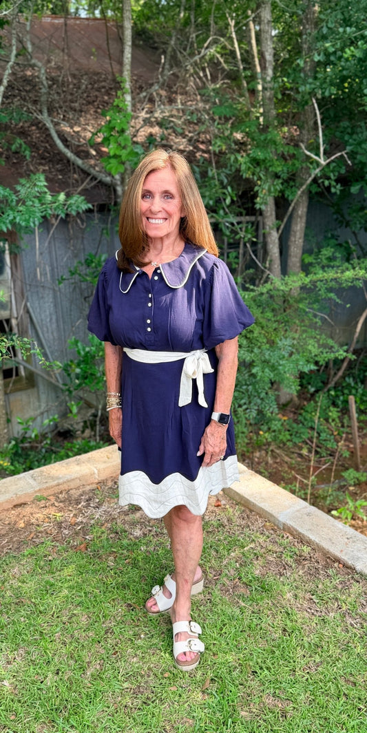 Colorblocked Scalloped Hem Mini Dress - Hello Beautiful BoutiqueDressUmgee