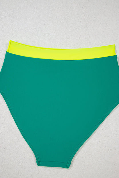 Cora Patchwork High Waisted Bikini - Hello Beautiful BoutiqueHigh Waisted SwimsuitThreaded Pear