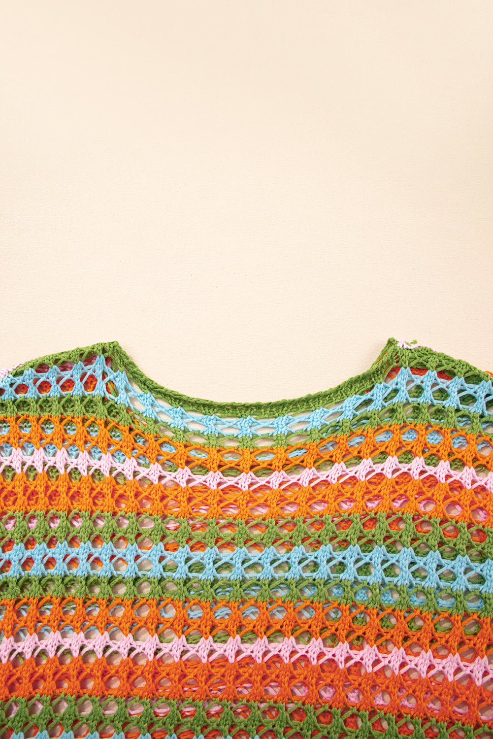 Cora Stripe Open Knit Sweater - Hello Beautiful BoutiqueBeach Cover-upsThreaded Pear