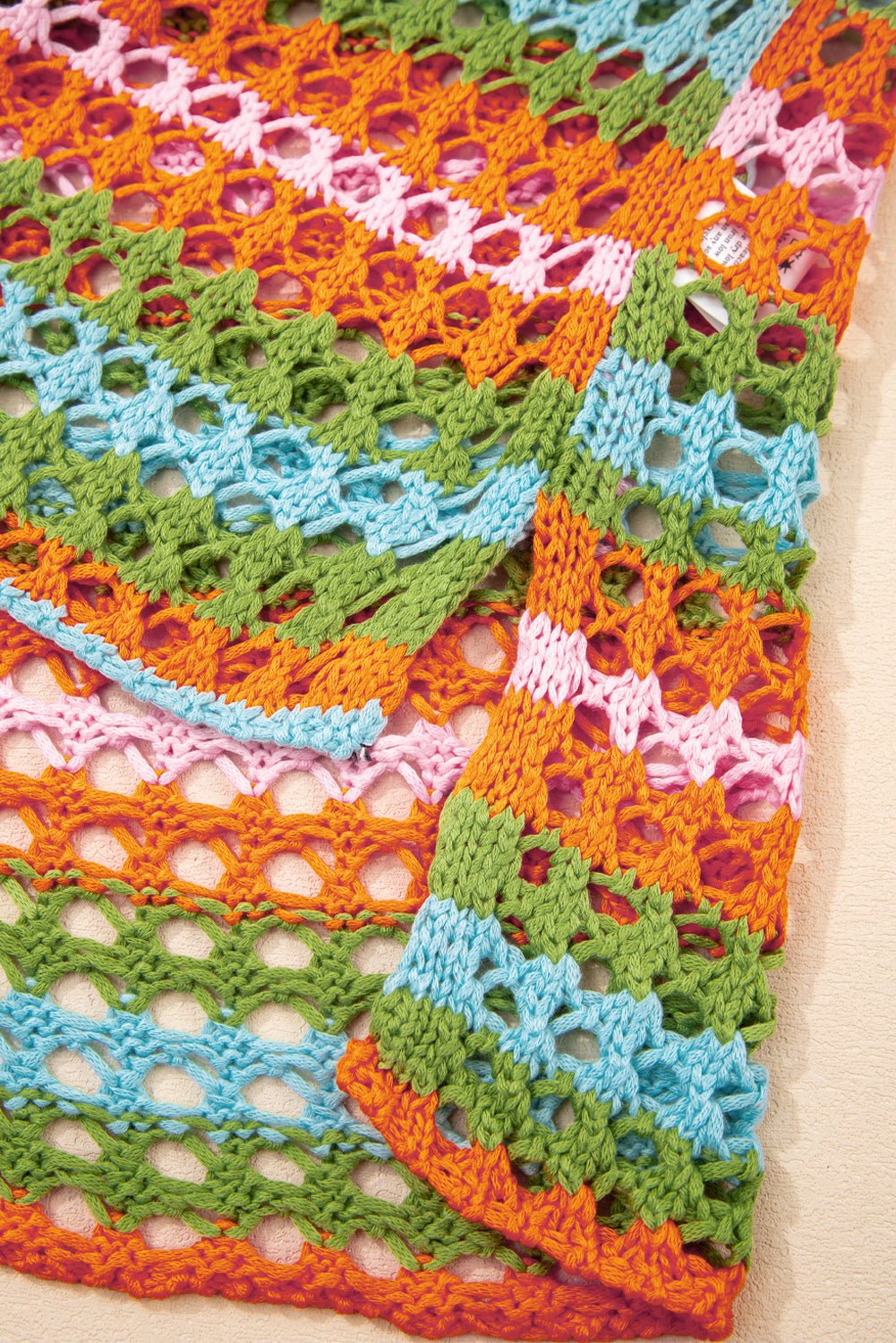 Cora Stripe Open Knit Sweater - Hello Beautiful BoutiqueBeach Cover-upsThreaded Pear