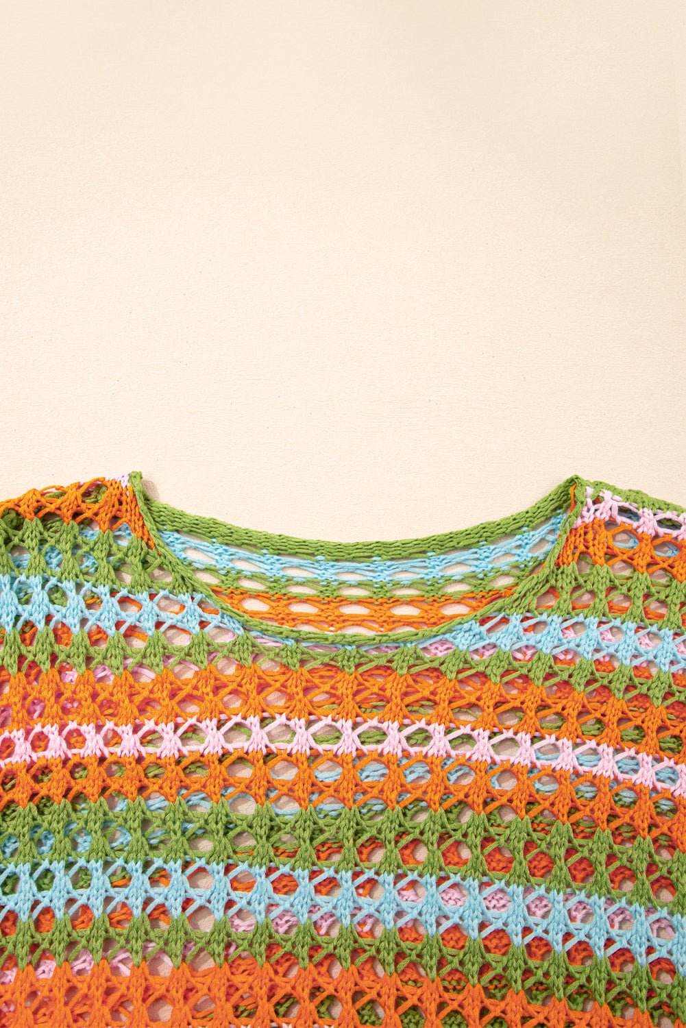 Cora Stripe Open Knit Sweater - Hello Beautiful BoutiqueBeach Cover-upsThreaded Pear