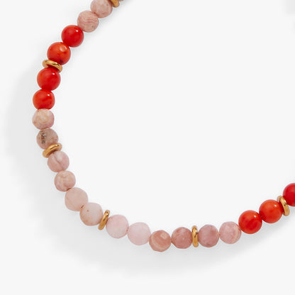 Coral Ombre Semi-Precious Beaded Anklet - Hello Beautiful BoutiqueAnkletsALEX AND ANI