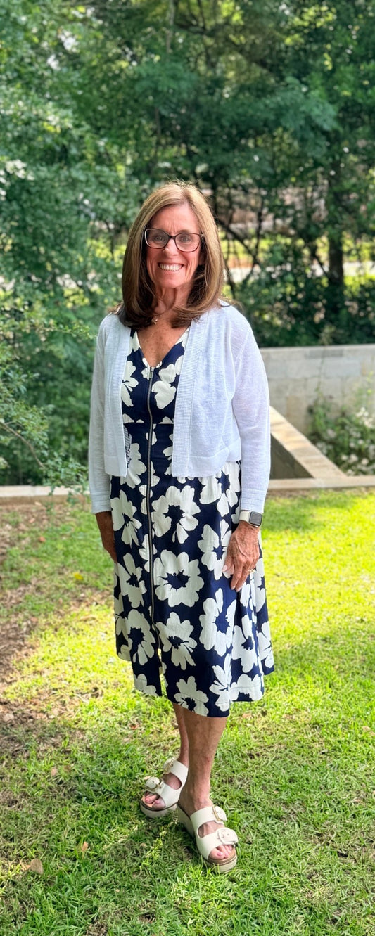 Cotton Voile Zip front Dress C3242P - Hello Beautiful BoutiqueDressCharlie B