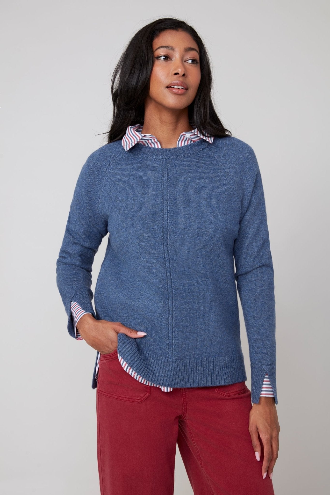 Crew Neck Sweater R6952 - Hello Beautiful BoutiqueSweaterRenuar