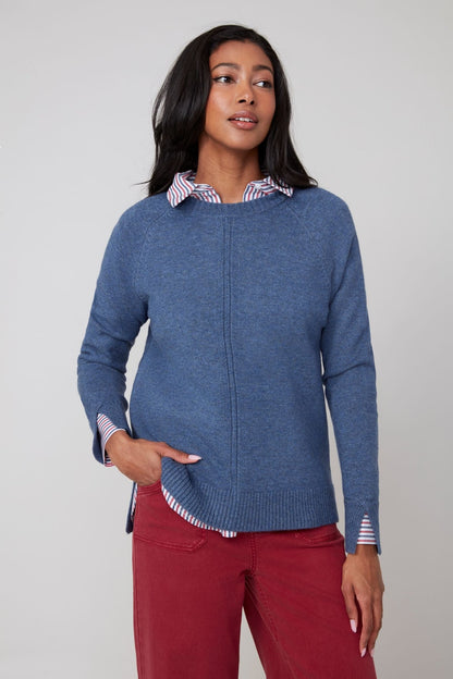 Crew Neck Sweater R6952 - Hello Beautiful BoutiqueSweaterRenuar