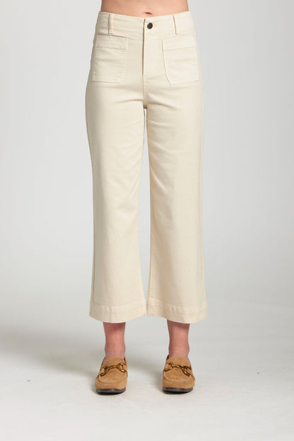 Cropped Wide Leg Pant w/ Patch Pockets B168 - Hello Beautiful BoutiqueJeansAPNY