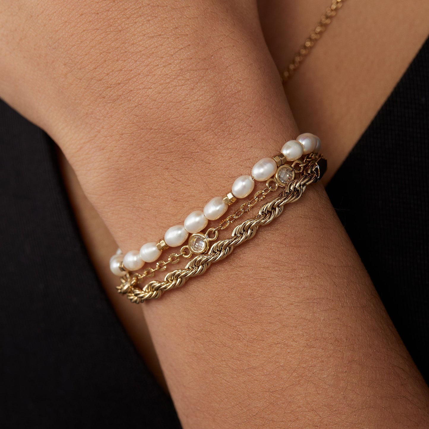 Crystal + Pearl Stranded™ Bracelet Set - Hello Beautiful BoutiqueBraceletsALEX AND ANI