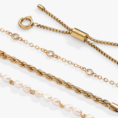 Crystal + Pearl Stranded™ Bracelet Set - Hello Beautiful BoutiqueBraceletsALEX AND ANI