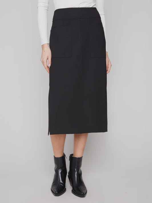Crepe Skirt with Front Patch Pocket C7076