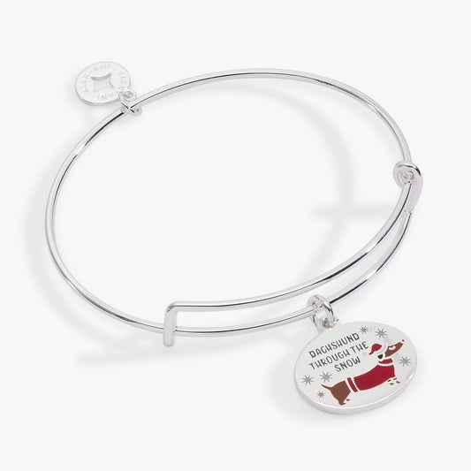 'Dachshund Through The Snow' Dog Charm Bangle - Hello Beautiful BoutiqueBraceletsALEX AND ANI