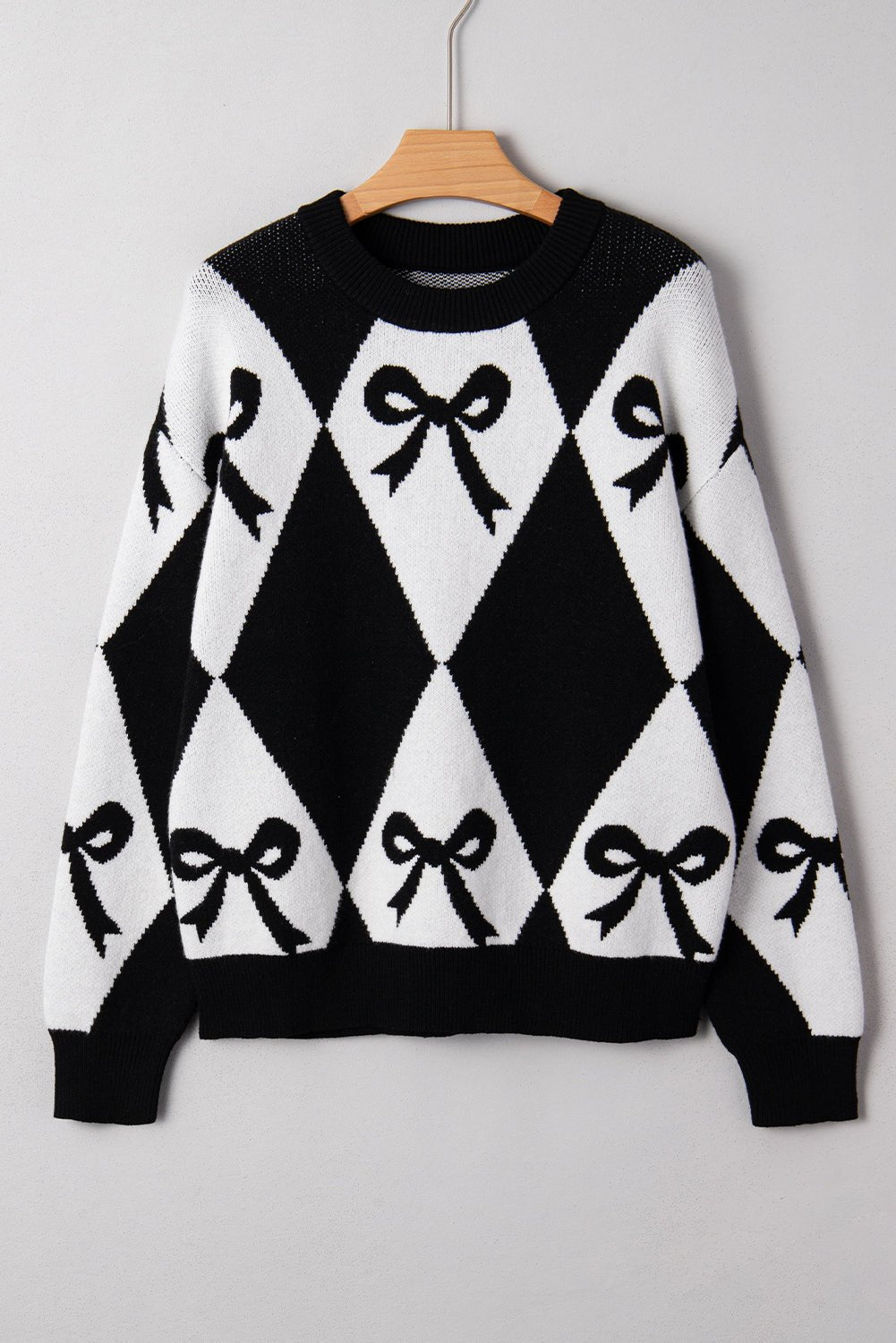 Daetta Rhombus Knit Loose Sweater - Hello Beautiful BoutiqueSweatersThreaded Pear