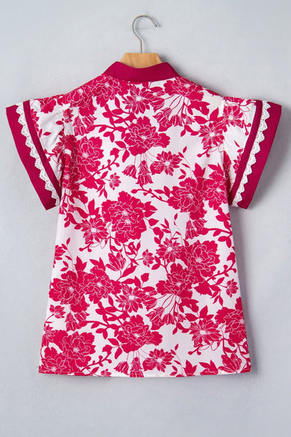 Dahlia Detail Flutter Sleeve Blouse - Hello Beautiful BoutiqueBlouses & ShirtsThreaded Pear
