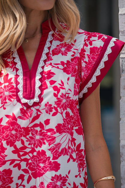 Dahlia Detail Flutter Sleeve Blouse - Hello Beautiful BoutiqueBlouses & ShirtsThreaded Pear