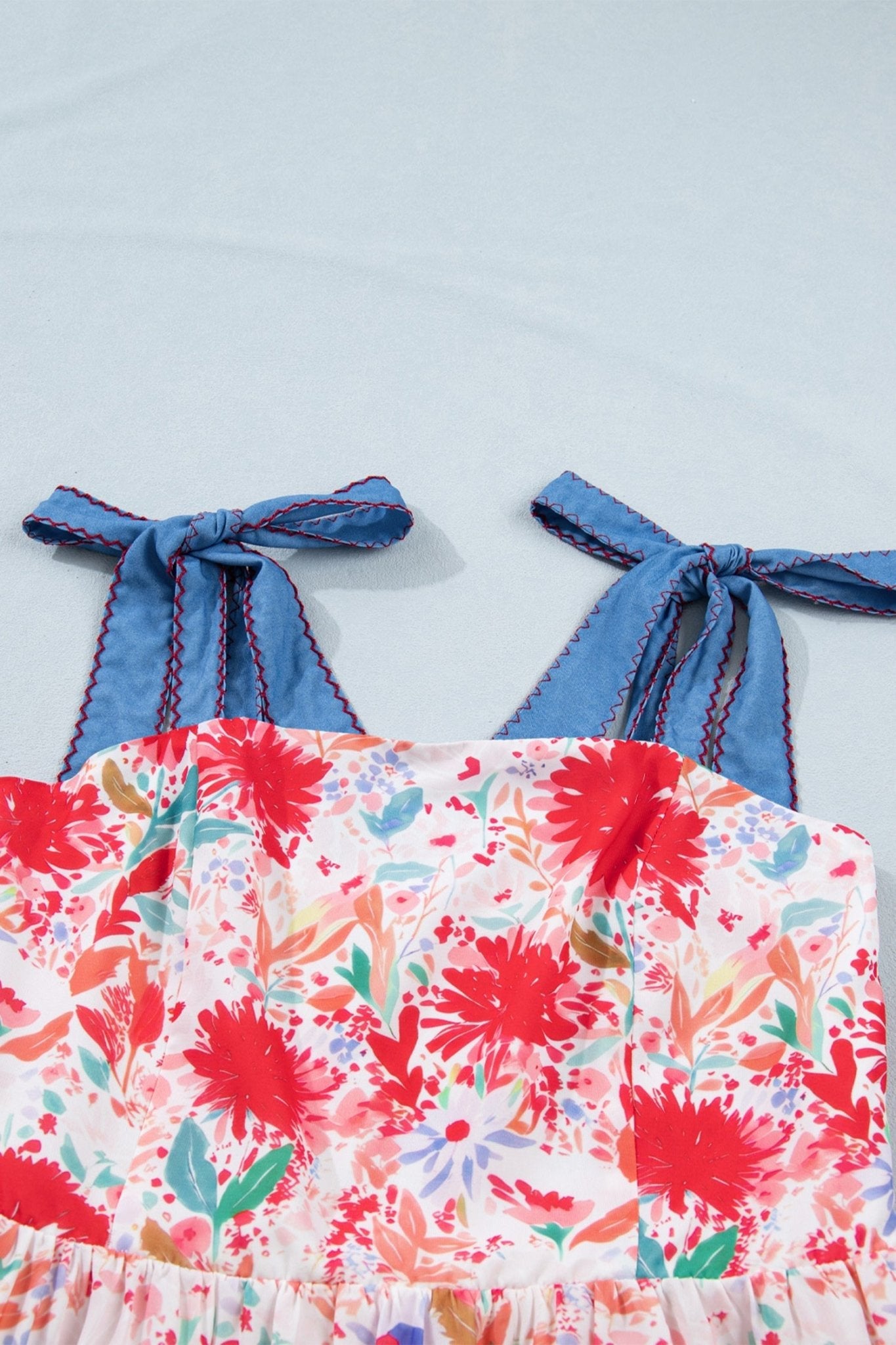 Dahlia Straps High Waist Dress - Hello Beautiful BoutiqueFloral DressesThreaded Pear