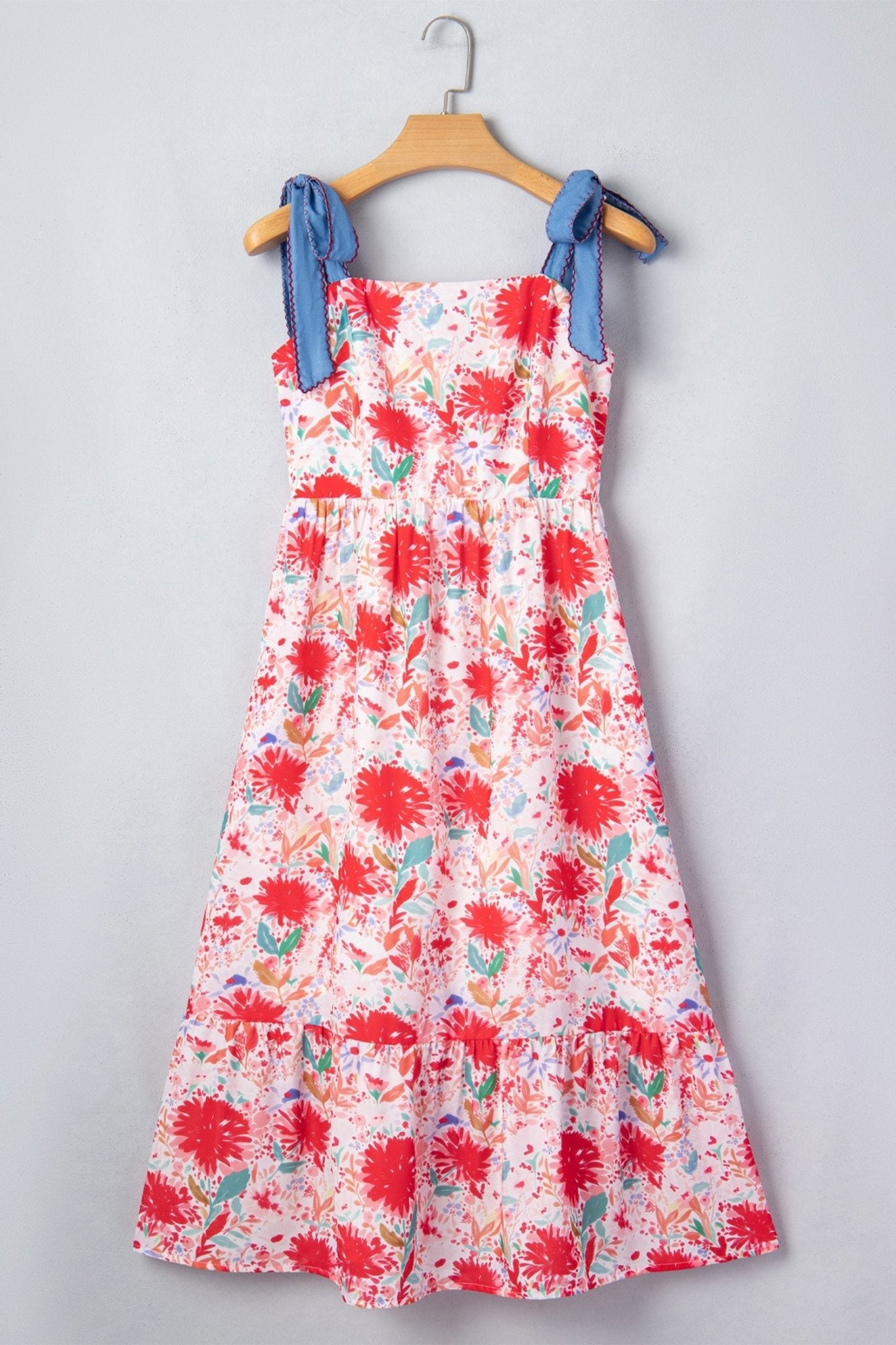 Dahlia Straps High Waist Dress - Hello Beautiful BoutiqueFloral DressesThreaded Pear