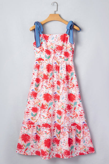 Dahlia Straps High Waist Dress - Hello Beautiful BoutiqueFloral DressesThreaded Pear