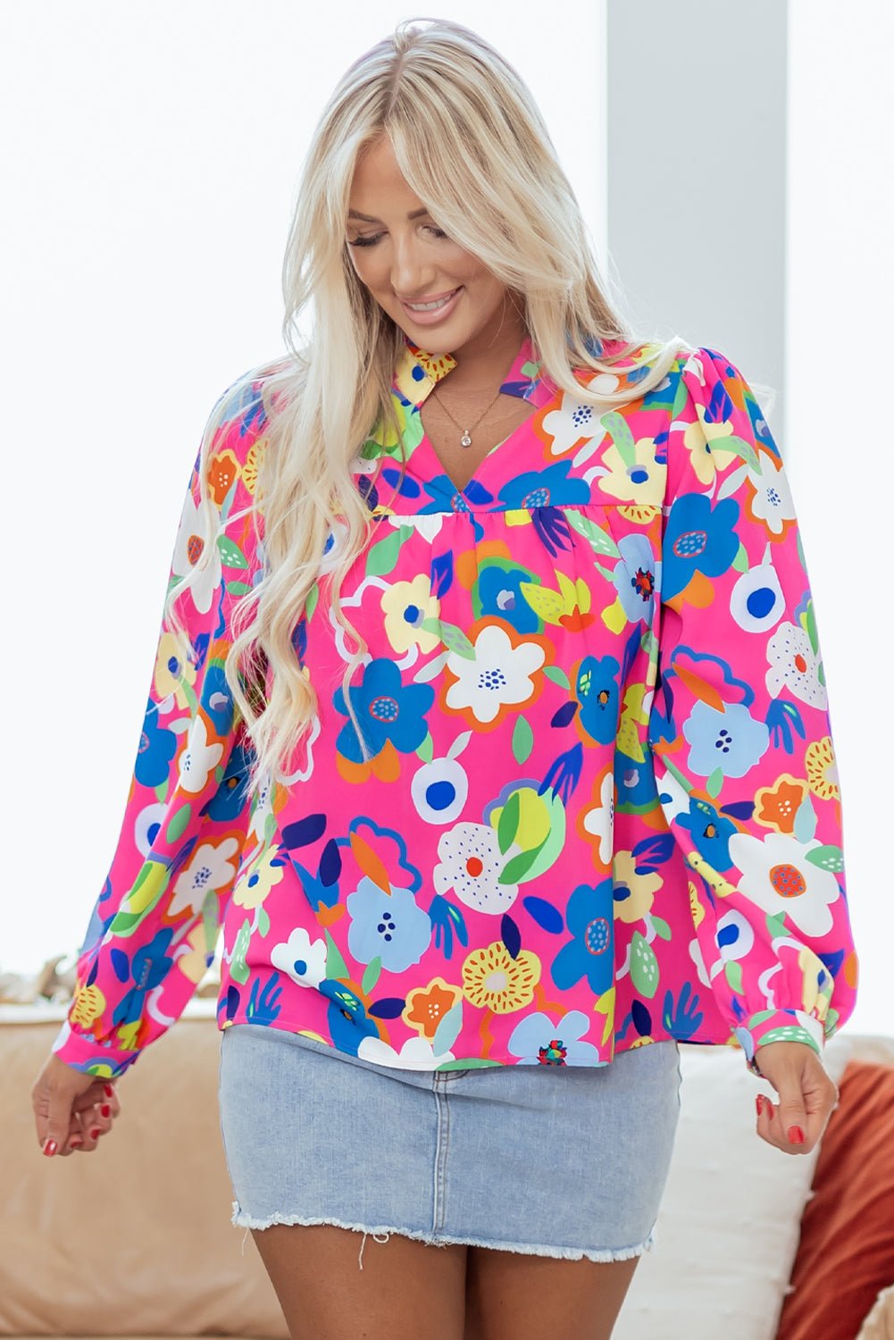 Dalia Flower Bomb Blouse - Hello Beautiful BoutiqueBlouses & ShirtsThreaded Pear