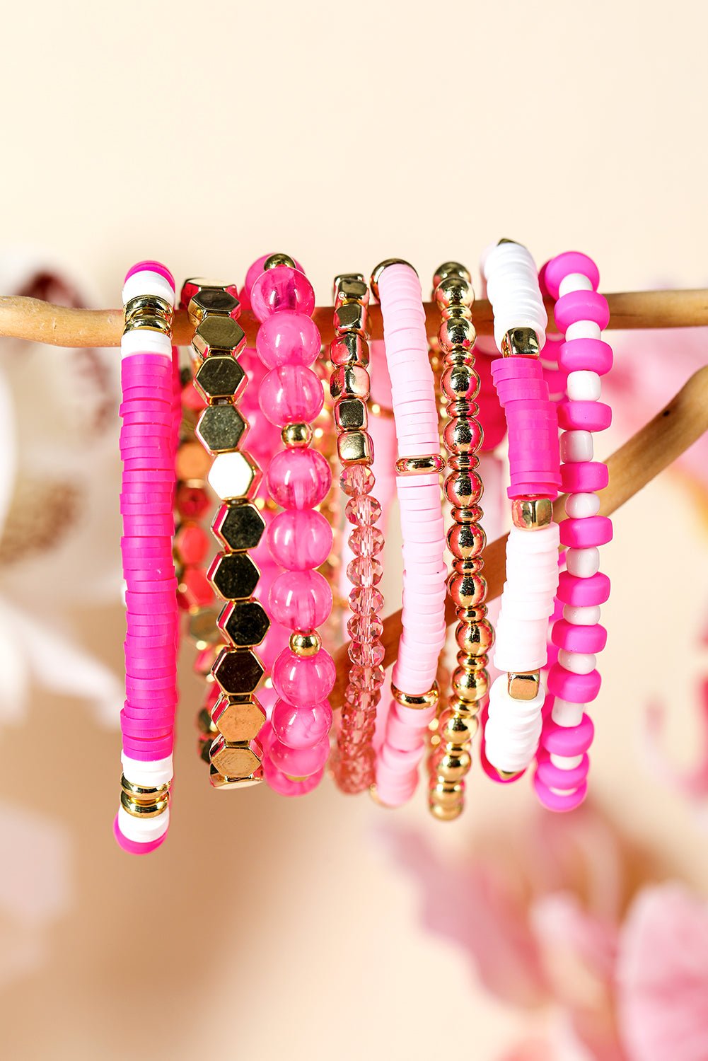 Dallas Beaded Elastic Bracelet Set - Hello Beautiful BoutiqueJewelryThreaded Pear