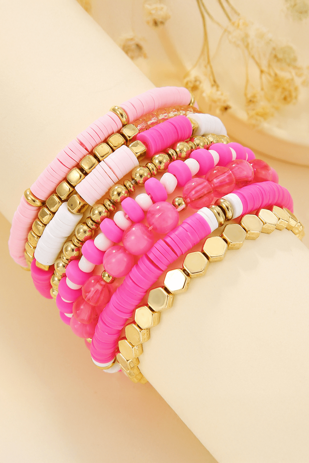 Dallas Beaded Elastic Bracelet Set - Hello Beautiful BoutiqueJewelryThreaded Pear