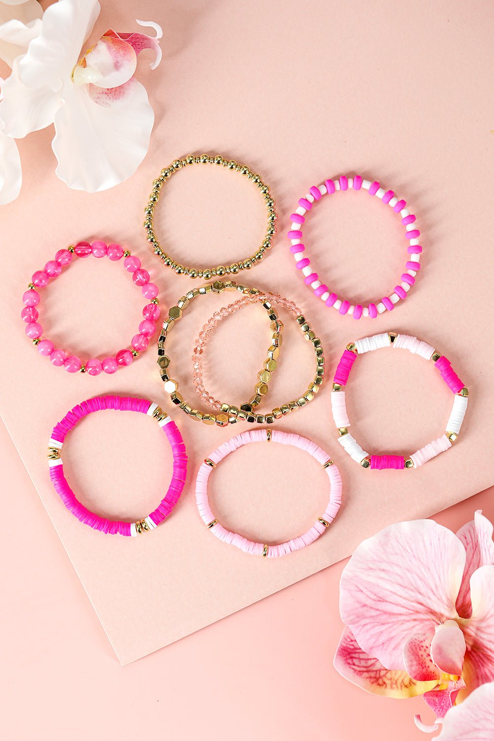Dallas Beaded Elastic Bracelet Set - Hello Beautiful BoutiqueJewelryThreaded Pear