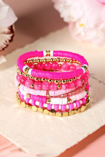 Dallas Beaded Elastic Bracelet Set - Hello Beautiful BoutiqueJewelryThreaded Pear