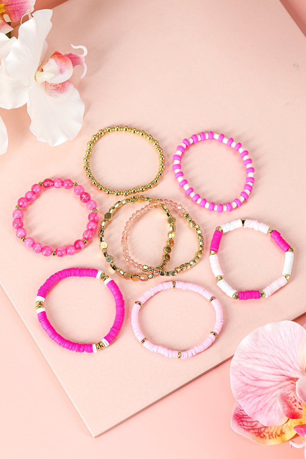 Dallas Beaded Elastic Bracelet Set - Hello Beautiful BoutiqueJewelryThreaded Pear